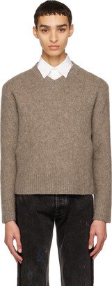 Khaki V-Neck Sweater-AB