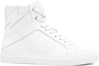 Flash high-top leather sneakers