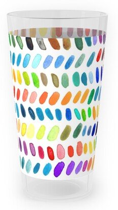 Outdoor Pint Glasses: Rainbow Dash Rows - Multi Outdoor Pint Glass, Multicolor