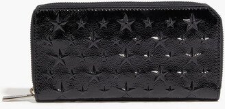 Carnaby embossed glossed pebbled-leather wallet