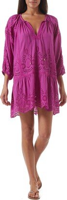 Ashley Eyelet Detail Cotton Cover-Up Tunic