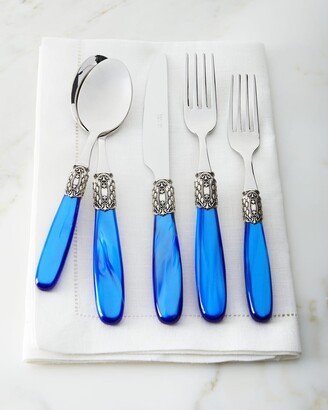 20-Piece Victoria Shine Flatware Set, Blue