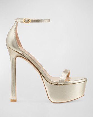 Nudistcurve Hollywood Ankle-Strap Platform Sandals-AA