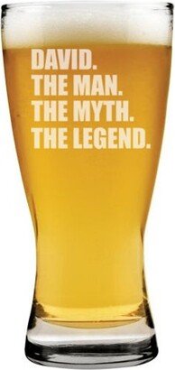 The Man Myth Legend Beer Glass Pilsner Stein Mug Custom Personalized Engraved Gift