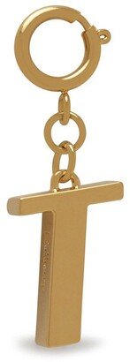 Alphabet Brass Keyring - T