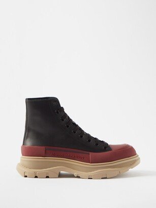 Tread Slick Chunky-sole Leather Boots