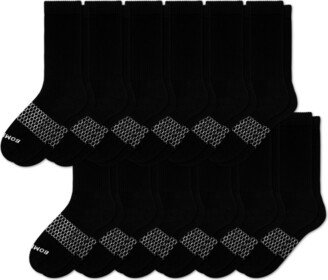 Men's Calf Sock 12-Pack - Black - Large - Cotton