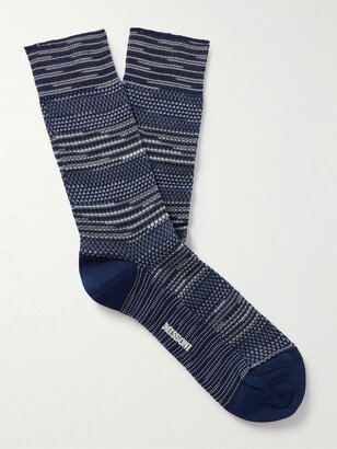 Striped Cotton-Blend Socks