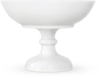 White Fluted Bowl on Foot 6