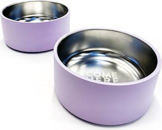 Come Here Buddy Matching Dog Bowl Set of 2