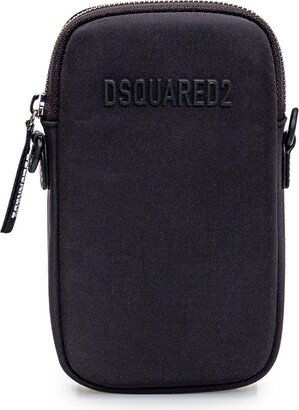 Logo-Plaque Zipped Shoulder Bag-AA