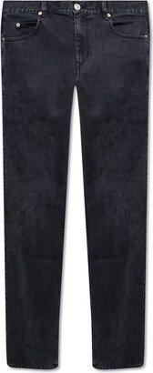 Logo-Patch Straight-Leg Jeans-AF