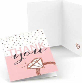 Big Dot Of Happiness Bride Squad - Rose Gold Bridal Shower or Bachelorette Thank You Cards (8 count)