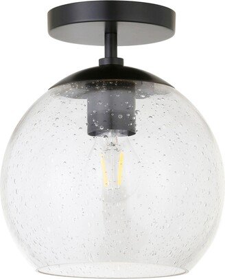 Hudson & Canal Bartlett 9 Glass Shade Wide Semi Flush Mount