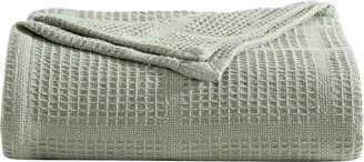 Essentials Waffle Grid Cotton Dobby Blanket, Full/Queen