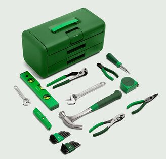 Character Essential 13-Tool & Toolbox Set Green