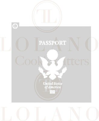 Passport Cookie Stencil