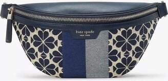 Spade Flower Jacquard Stripe Medium Belt Bag