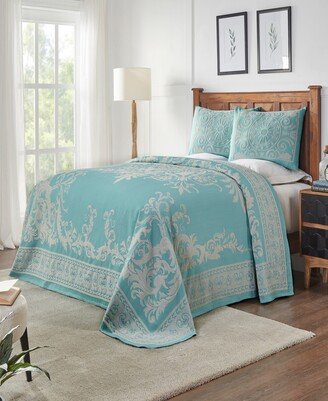 Adalie Vintage-like Medallion All-Season Jacquard 3-Piece Bedspread Set, Queen