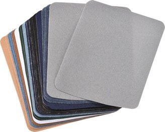 Unique Bargains Fabric Patch Iron-on Patches 12 Colors 4.9x3.7 for Clothes Pack of 24 - 12 Colors