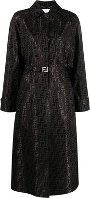 FF-print belted trench coat