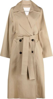 Róhe Double-Breasted Belted Trench Coat