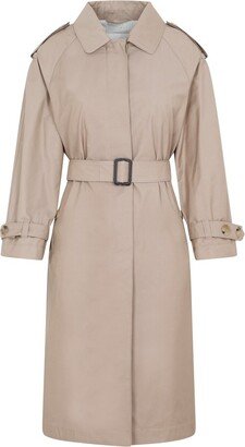 Belted Waist Trench Coat-AA