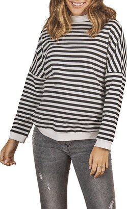 Corine Stripe Stretch Cotton Maternity Sweater