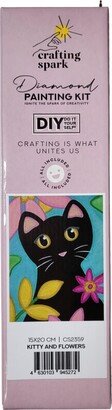 Crafting Spark Diamond Painting Kit Kitty and Flowers CS2359 5.9 x 7.9 inches