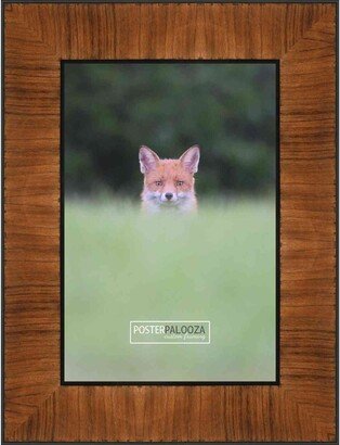 PosterPalooza 10x12 Contemporary Honey Pecan Complete Wood Picture Frame with UV Acrylic, Foam Board Backing, & Hardware