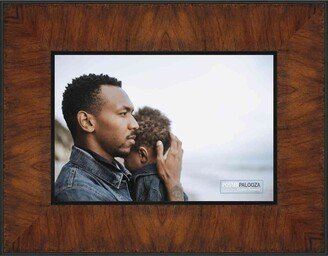 PosterPalooza 11x8.5 Contemporary Walnut Complete Wood Picture or Document Frame with UV Acrylic, Foam Board Backing, & Hardware