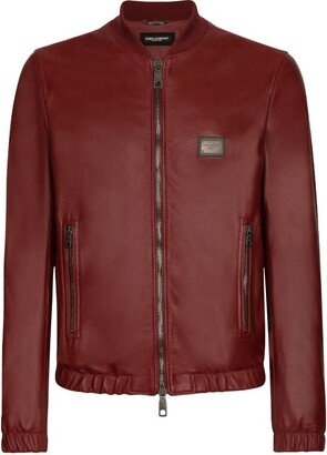 Leather Bomber Jacket-AP