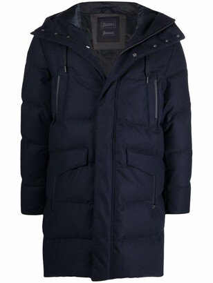 Laminar feather-down padded coat