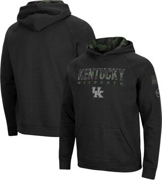 Men's Black Kentucky Wildcats Oht Big and Tall Raglan Pullover Hoodie