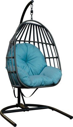 Donglin Furniture Wicker Indoor/Outdoor Patio Hanging Collapsible Egg Chair