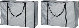 Unique Bargains Outdoor Camping Waterproof Folding Lounge Chair Storage Bags 2 Pcs Grey