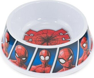 Buckle-Down Single Melamine Pet Bowl - 7.5 (16oz) - Marvel Comics Spider-Man Shattered Spider + Spider-Man Expression Blocks Blues