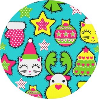 Kawaii Christmas Characters Polyester Bath Mat, Rug, Holiday