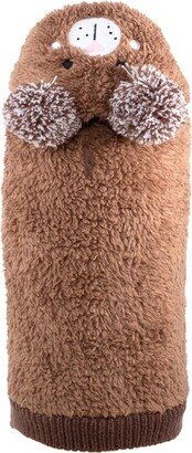 The Worthy Dog Bear Sweater Hoodie - Brown - S