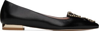 Black & Gold Butterfly Ballerina Flats