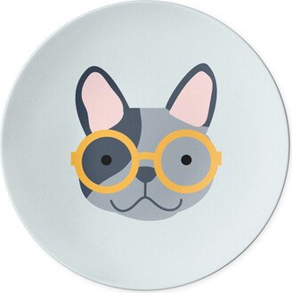 Salad Plates: Playful Pups Salad Plate, Gray