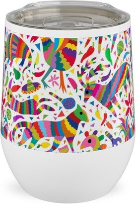 Travel Mugs: Ole Come On A My House Pinata - Multi Stainless Steel Travel Tumbler, 12Oz, Multicolor