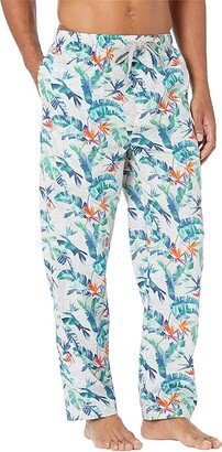 Printed Woven Sleep Pants (Grey Leaves) Men's Pajama