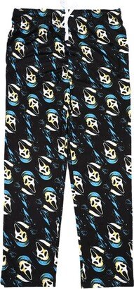 Scream Ghostface Repeat Print Men's Black Sleep Pajama Pants-XL