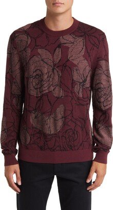 Simpso Floral Jacquard Crewneck Sweater