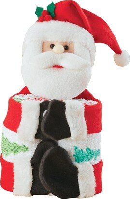 Collections Etc Charming Santa Festive Gift Towel 3-Piece Set