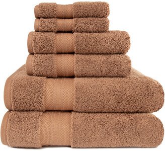 Long Staple 6Pc Turkish Cotton Towel Set-AA
