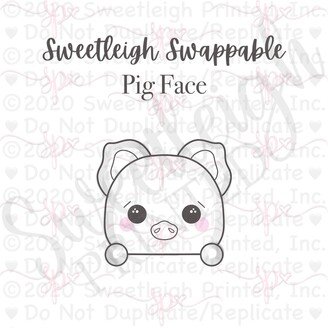 Sweetleigh Swappable Pig Face Cookie Cutter