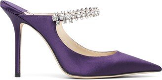 Bing 100 purple satin mules