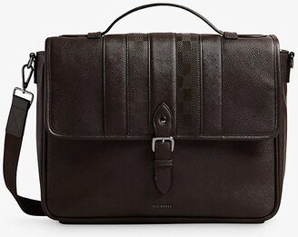 Brn-choc Wayvees Logo-hardware Faux-leather Satchel